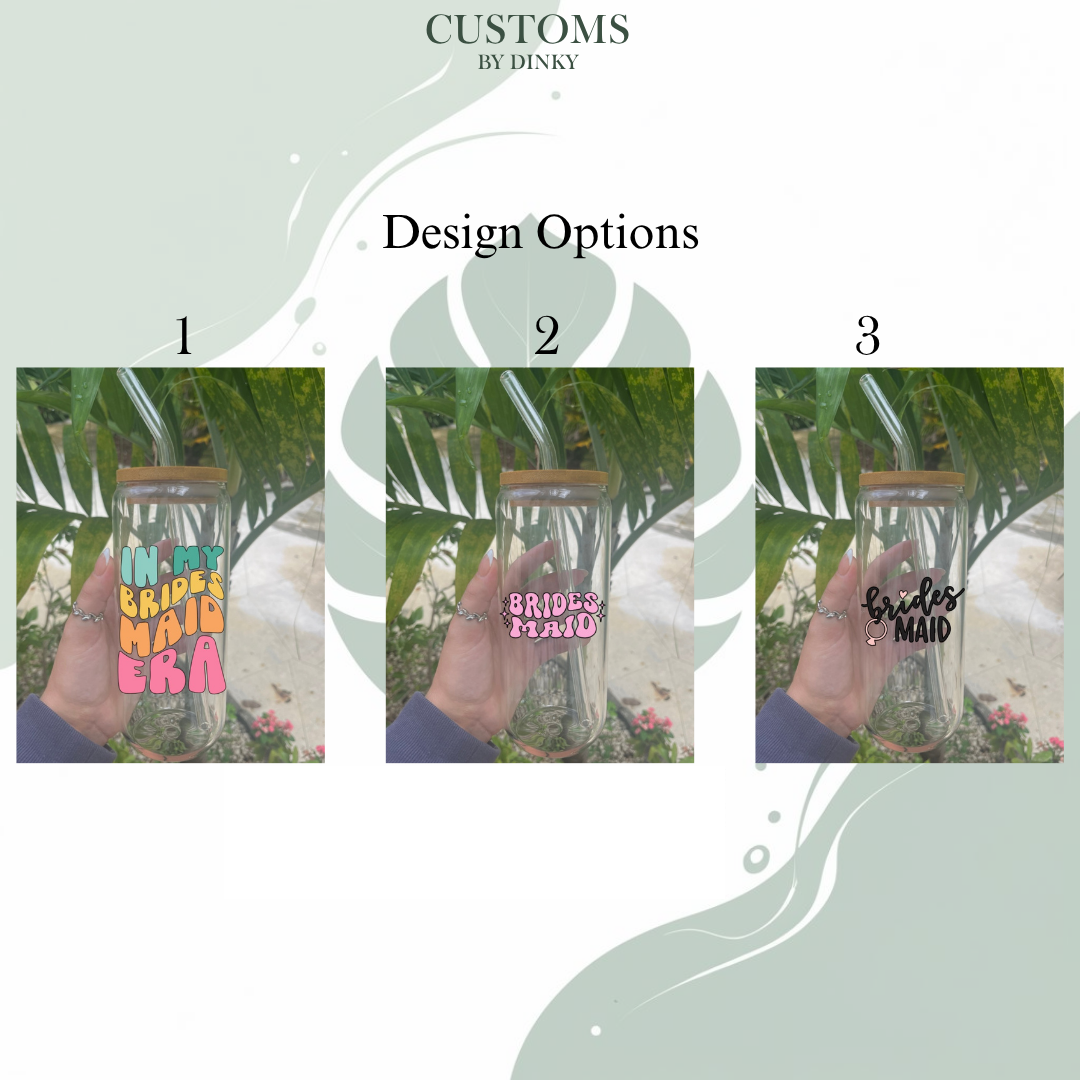 Bridesmaid Glass Tumbler